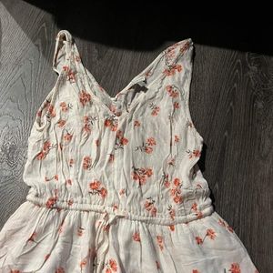 Pink and white floral maxi dress